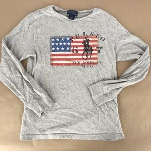 American Flag Long Sleeve Shirt Polo Ralph Lauren